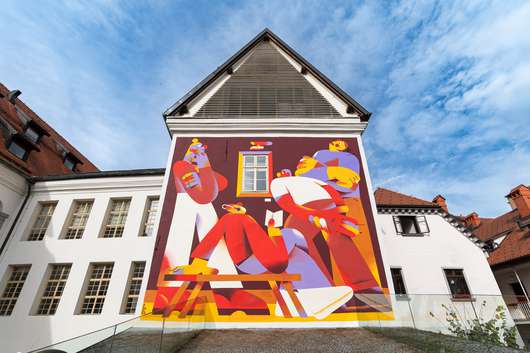 Ljubljana Art Weekend: Over coffee about, how the City Museum got a new mural