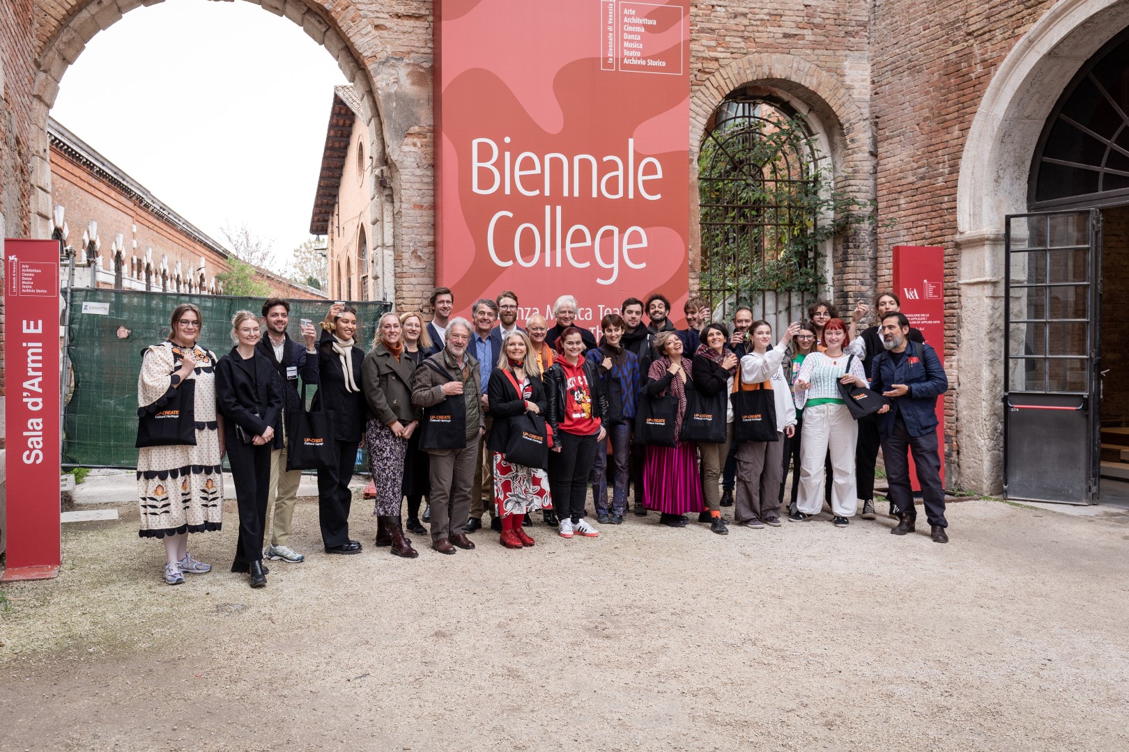 All participants of the concluding event of the EU project UpCreate attending the 59th Venice Biennale